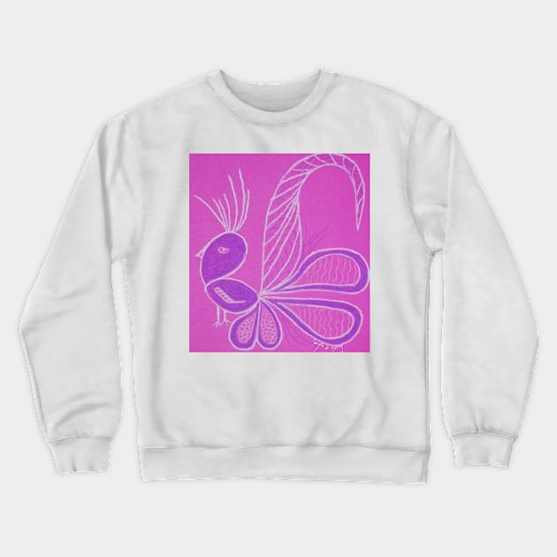 Oiseau rose Crewneck Sweatshirt by Maryse Le Moing Art